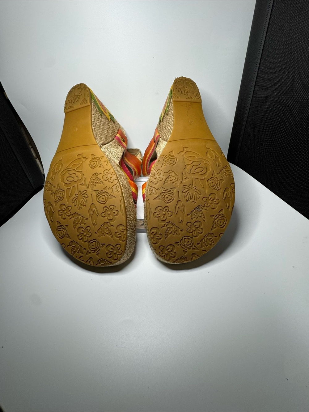 L’Artiste Spring Step KARNIT hand painted Floral Leather Espadrille Wedge EU 41 - Picture 13 of 13